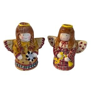 Sakura Debbie Mumm Gathering of Angels Salt & Pepper Shakers Christmas Everyday